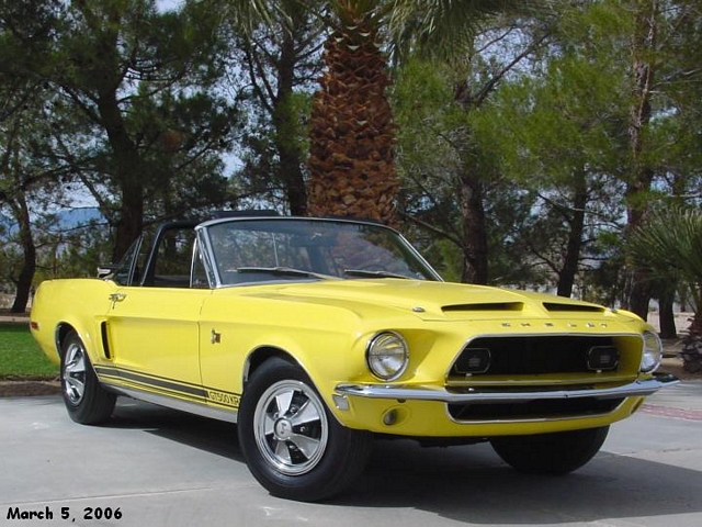 Factory Special Paint Yellow 1968 Shelby GT500KR
