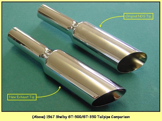 1967 Shelby GT-500/GT-350 Exhaust Tips (one-piece variant) - $475/pair + shipping