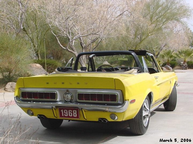 Factory Special Paint Yellow 1968 Shelby GT500KR