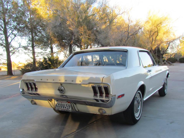 Wimbledon White 1968 Mustang Coupe